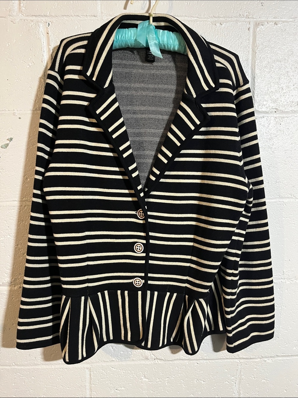 Style & Co 100% Peplum Style Knit Blazer